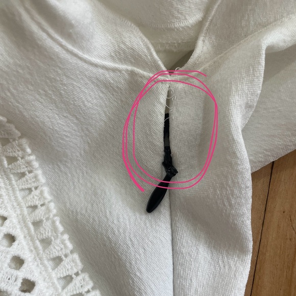 Maje Runo Two-Tone Lace-Inset Mini Dress with Ruffled Cap-Sleeve - Sz 1 (Small) - Picture 14 of 15